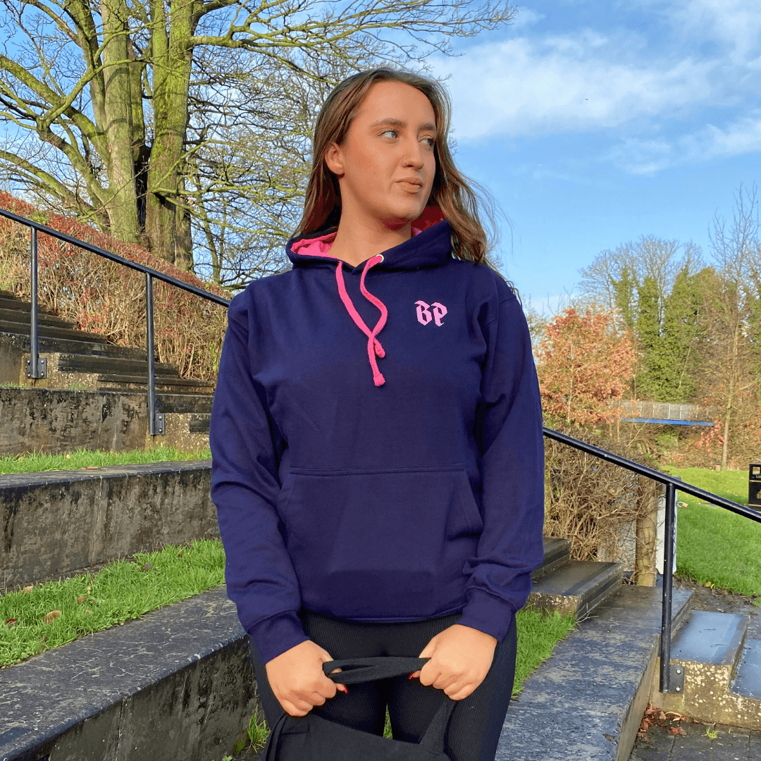Redhead | Redhead 'Bitch On The Pitch' Hoody - Navy/Pink | 'Bitch On The Pitch' Hoody - Navy/Pink - Small | Total Hockey