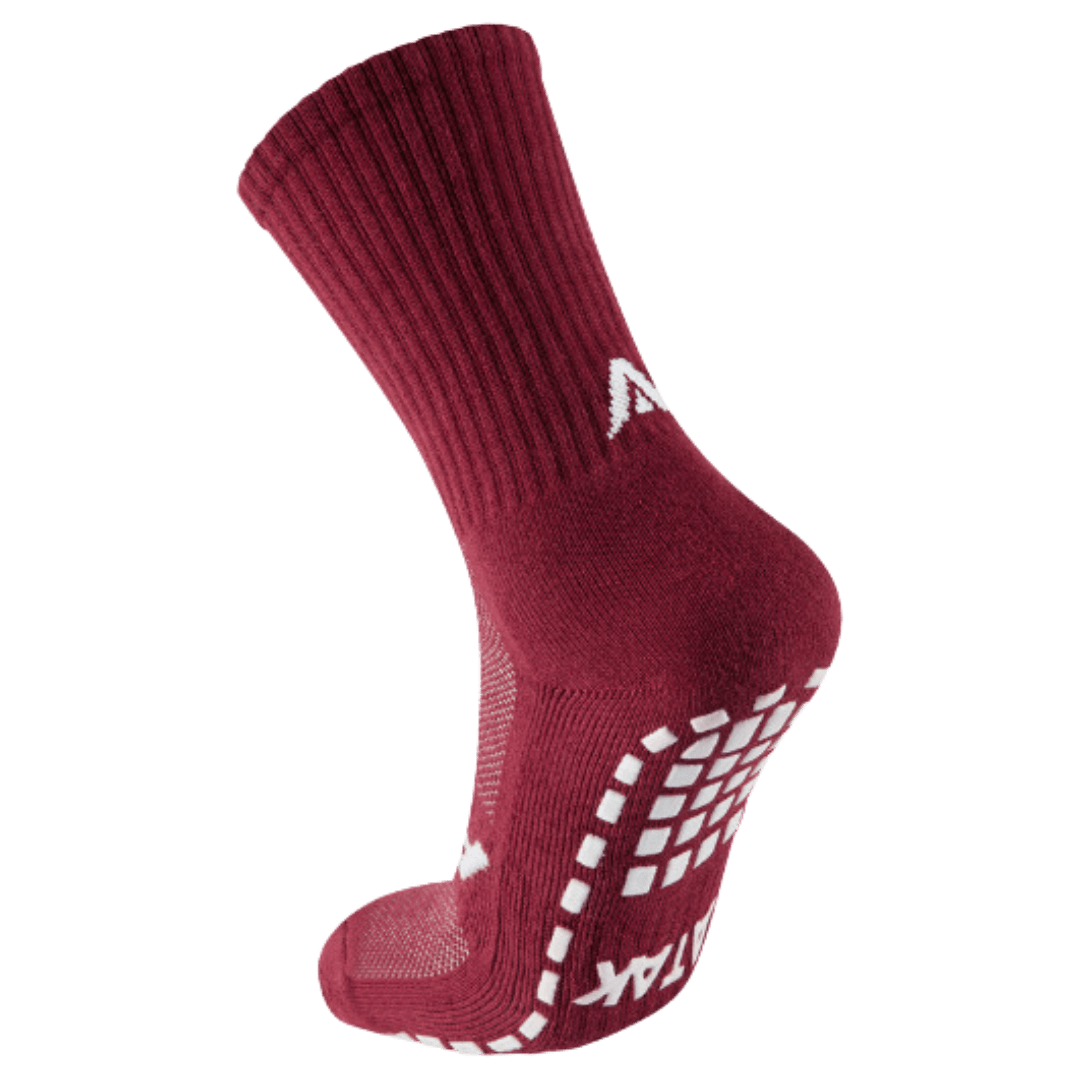 ATAK | ATAK Non-Slip Mid Leg Socks Maroon | Non-Slip Mid Leg Socks Maroon - EUR 36-38 | UK 3-5 | Total Hockey