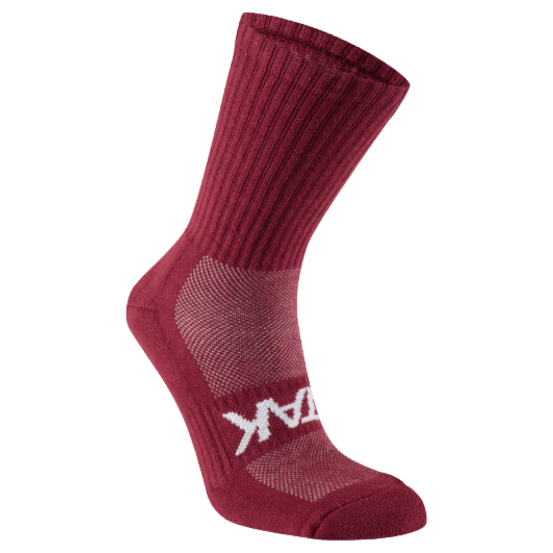 ATAK | ATAK Non-Slip Mid Leg Socks Maroon | Non-Slip Mid Leg Socks Maroon - EUR 36-38 | UK 3-5 | Total Hockey