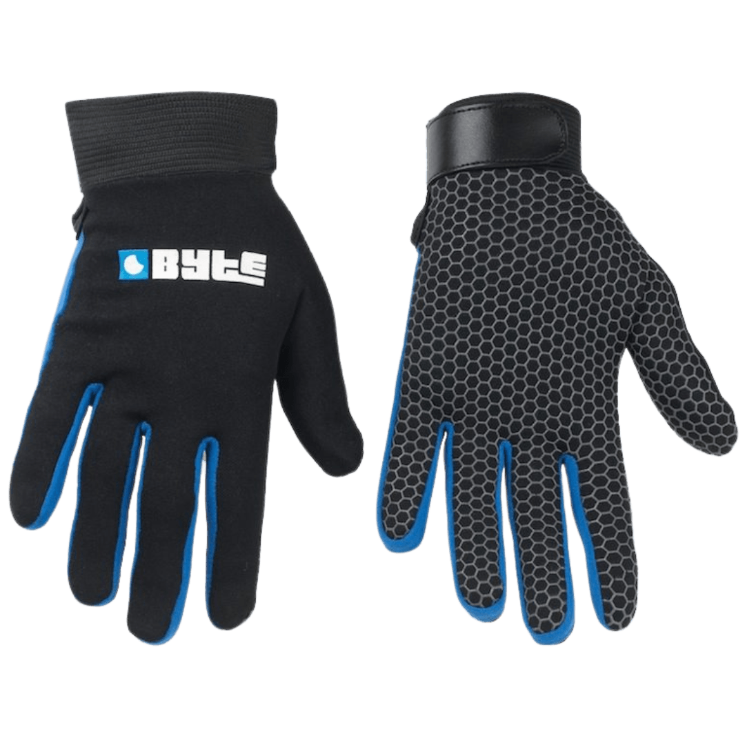 Byte | Byte Skinfit Black Gloves PAIR | Skinfit Black Gloves PAIR - Black/Royal / 3XSmall | Total Hockey