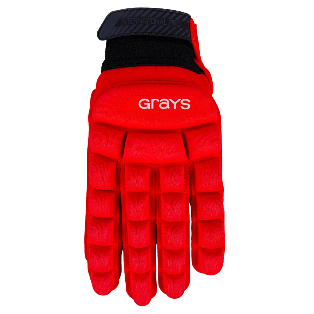 Grays | Grays International PRO Glove Left Hand | International PRO Glove Left Hand - Red / 2XSmall | Total Hockey