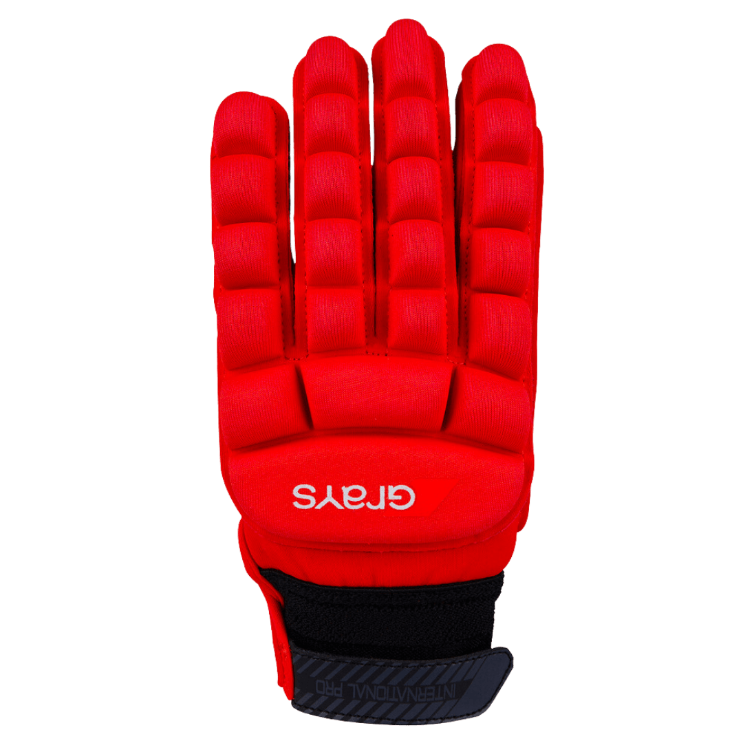 Grays | Grays International PRO Glove Right Hand | International PRO Glove Right Hand - Red / 2XSmall | Total Hockey