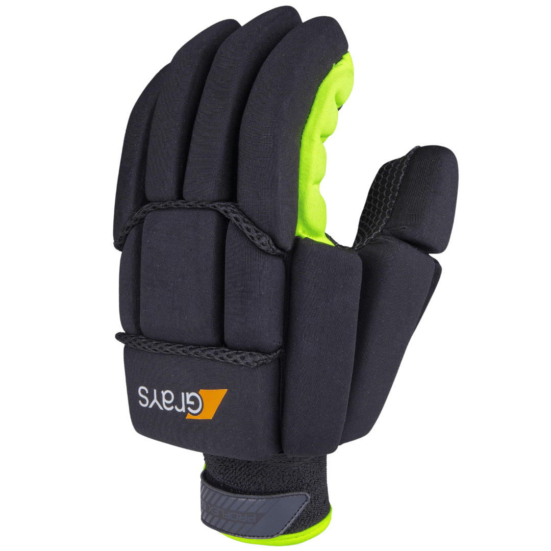 Grays | Grays Proflex 1000 Glove Right Hand | Proflex 1000 Glove Right Hand - Black/Yellow / XSmall | Total Hockey