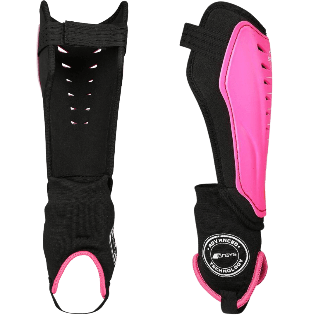 Grays | Grays Shield Shin Pads | Shield Shin Pads - Fluro Pink / 2XSmall | Total Hockey