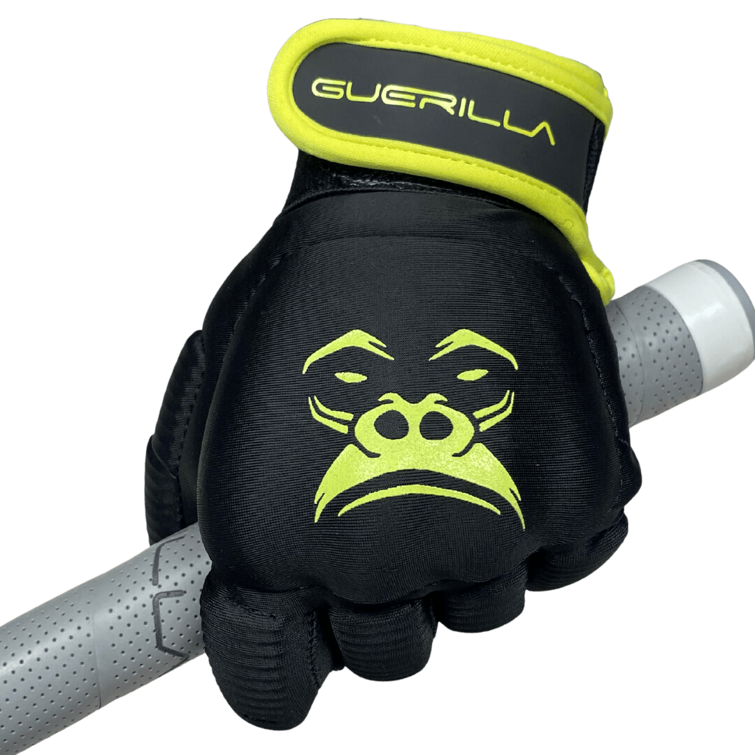 Guerilla | Guerilla Blackback Glove Left Hand | Blackback Glove Left Hand - Black/Yellow / 2XSmall | Total Hockey