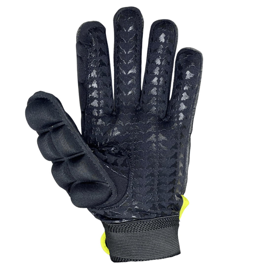 Guerilla | Guerilla Howler Glove Right Hand | Howler Glove Right Hand - Black/Yellow / 2XSmall | Total Hockey
