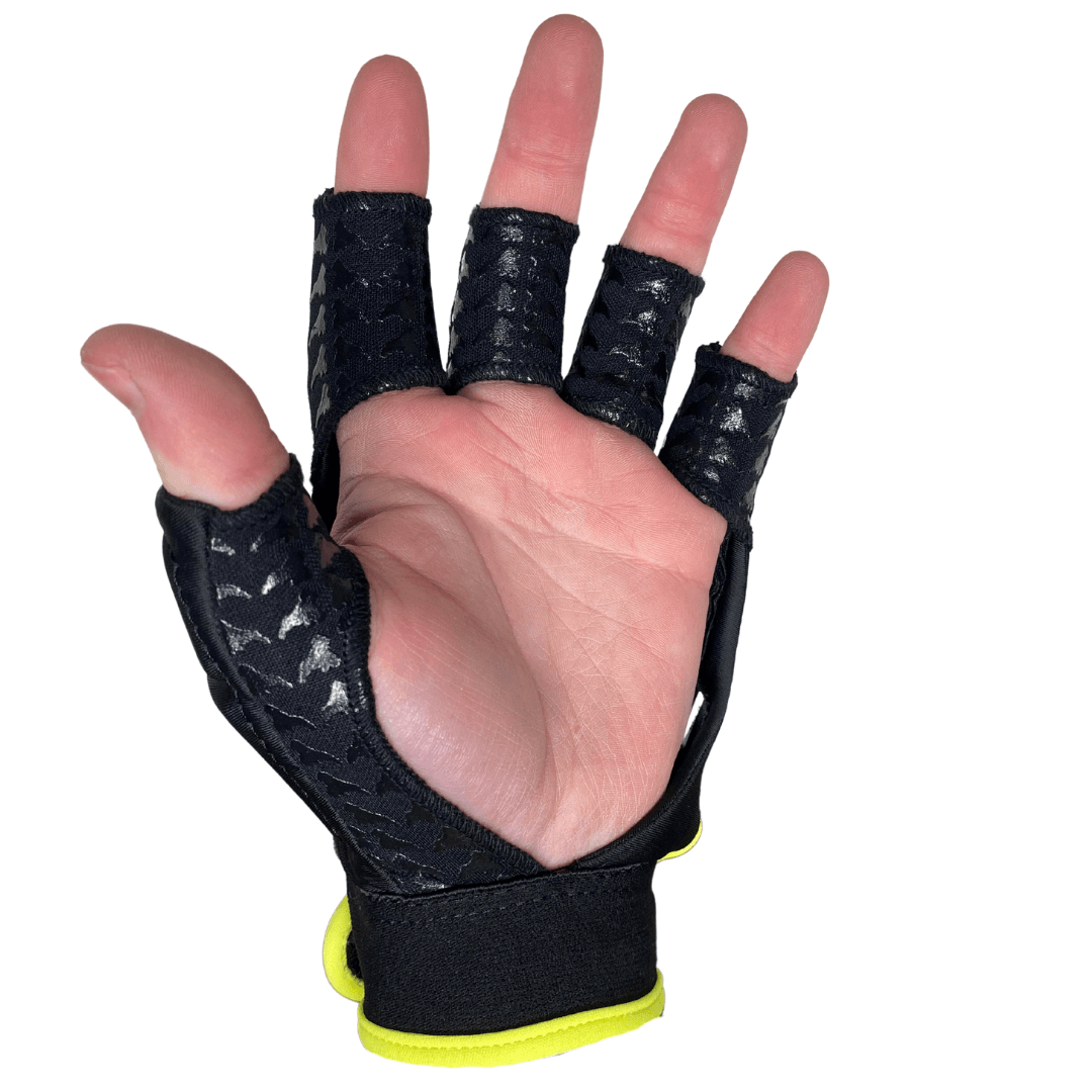 Guerilla | Guerilla Silverback Glove Right Hand | Silverback Glove Right Hand - Black/Yellow / 2XSmall | Total Hockey