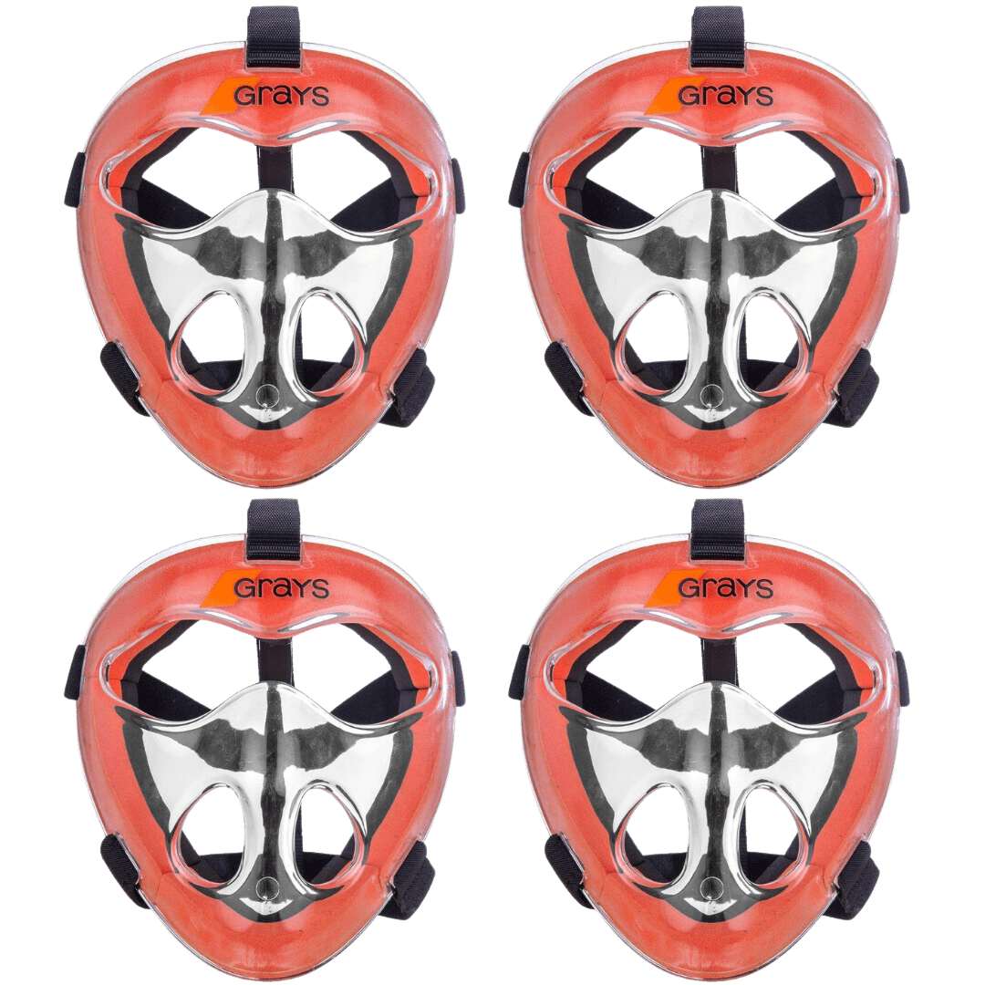Grays | Grays Face Mask Orange Junior - Pack Of 4 | Face Mask Orange Junior - Pack Of 4 - Default Title | Total Hockey