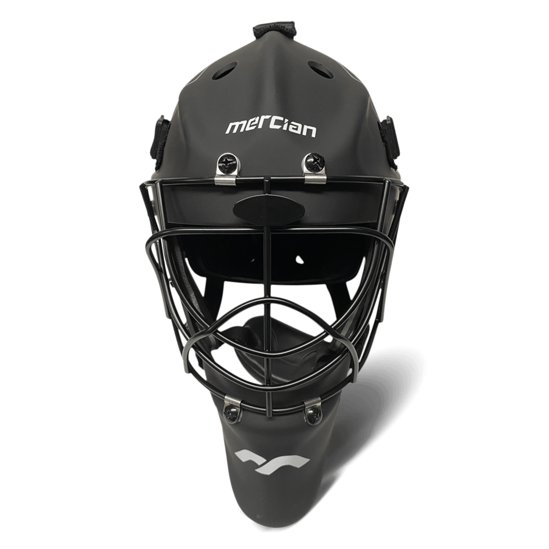Mercian Hockey | Mercian Hockey Genesis 2 Helmet Black/Silver | Genesis 2 Helmet Black/Silver - Black/Silver / One Size | Total Hockey