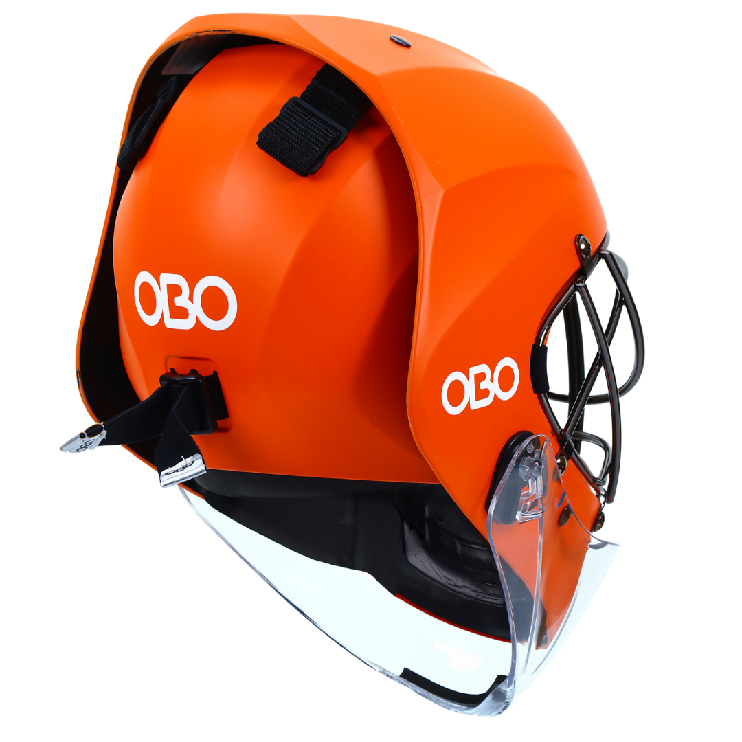 ABS Helmet Orange with Throat Guard