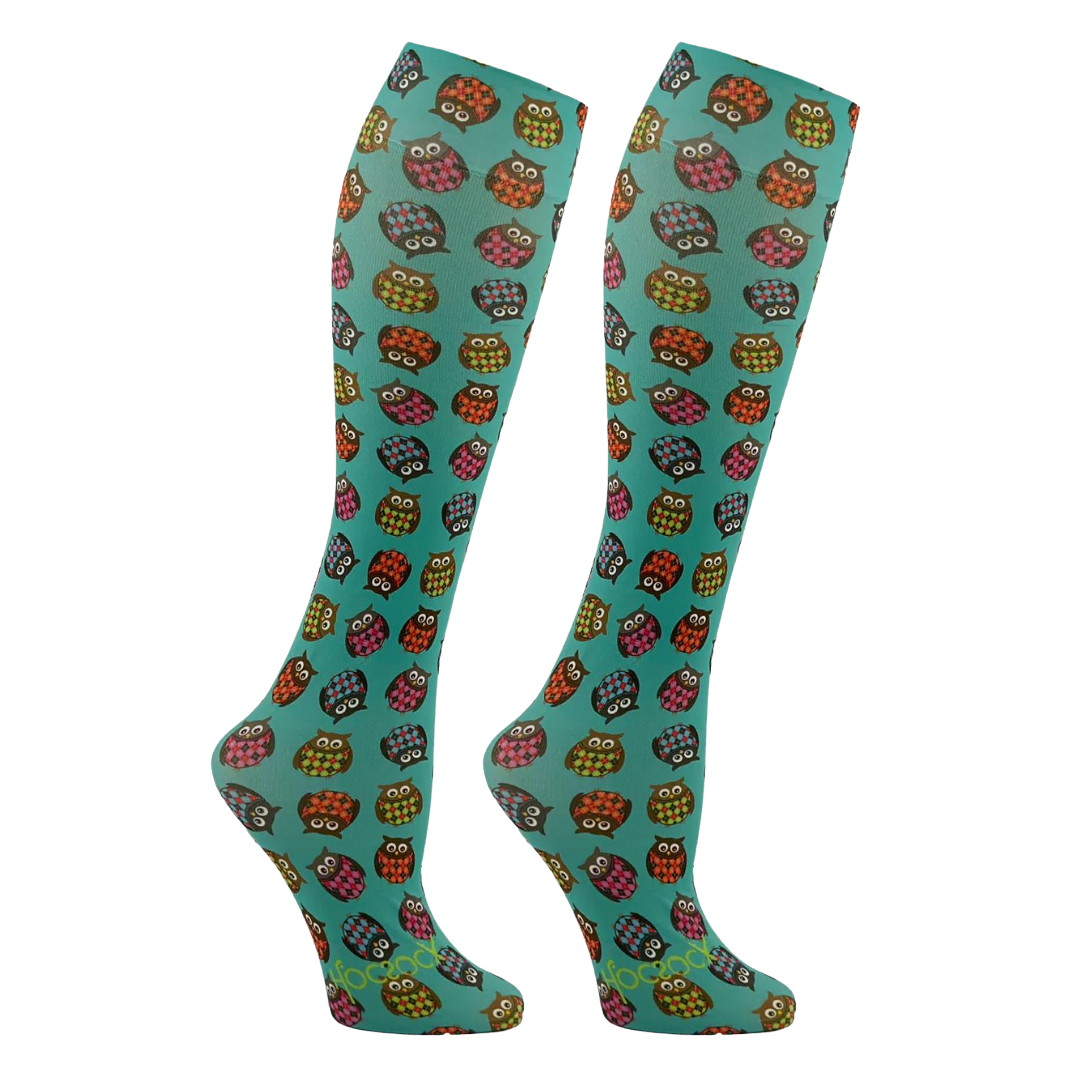 Owls In Argyle Performance Liner Sport Socks