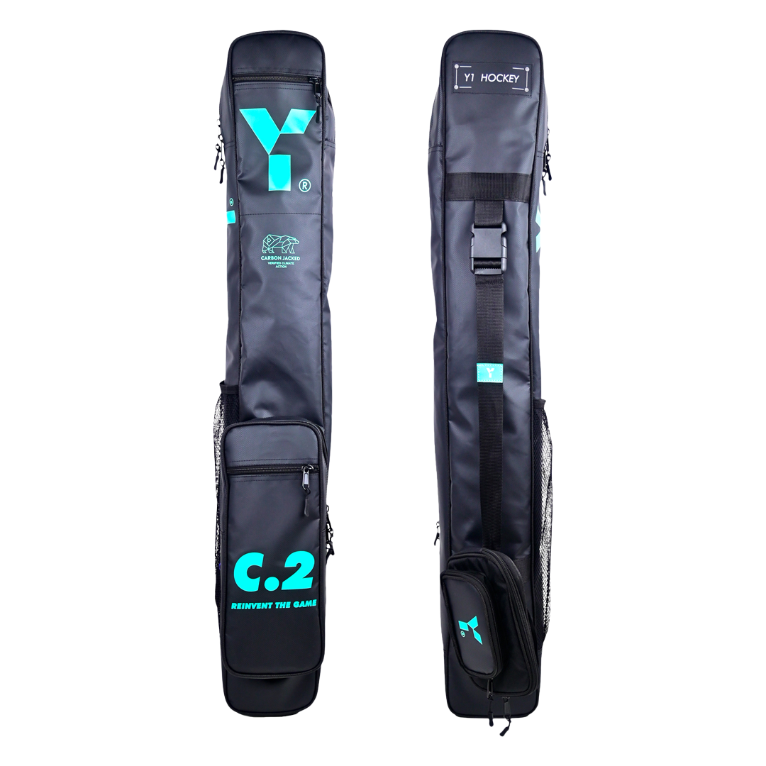 Young Ones | Young Ones C.2 Stick Bag | C.2 Stick Bag - Black/Teal | Total Hockey