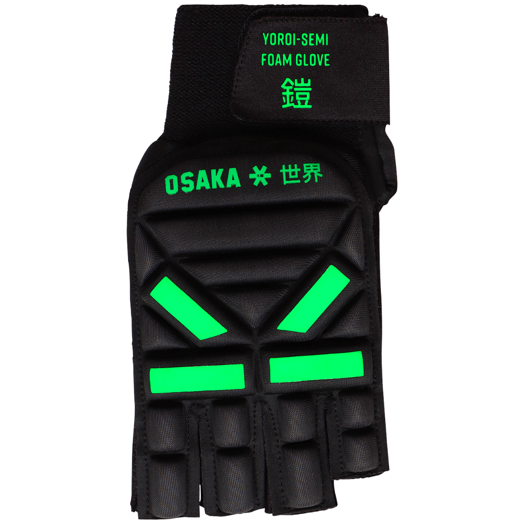 OSAKA Hockey | OSAKA Hockey Yoroi Semi Foam Glove Left Hand | Yoroi Semi Foam Glove Left Hand - Iconic Black / XSmall | Total Hockey