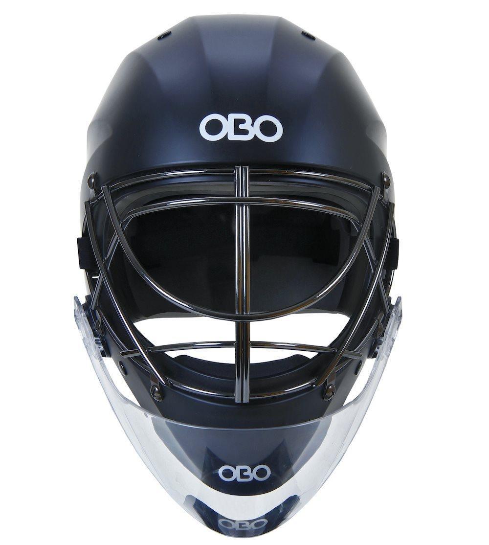 OBO | OBO ABS Helmet Black with Throat Guard | ABS Helmet Black with Throat Guard - Black / Small | Total Hockey