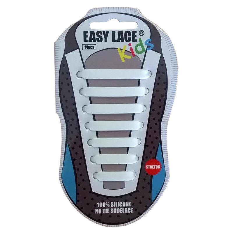 Easy Laces | Easy Laces Kids Silicone Laces | Kids Silicone Laces - White | Total Hockey