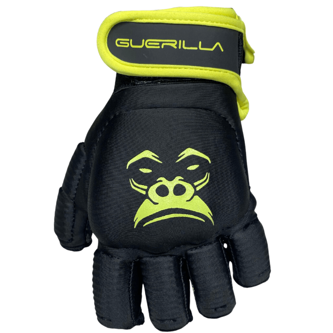 Guerilla | Guerilla Blackjack Glove Left Hand | Blackjack Glove Left Hand - Black/Yellow / 2XSmall | Total Hockey