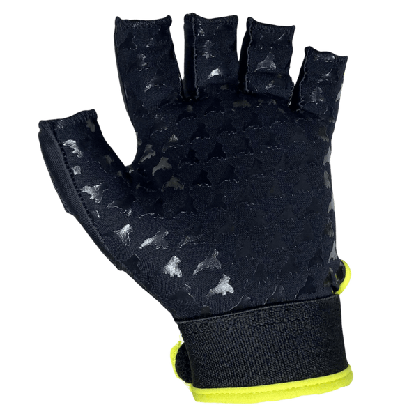 Guerilla | Guerilla Blackback Glove Right Hand | Blackback Glove Right Hand - Black/Yellow / 2XSmall | Total Hockey