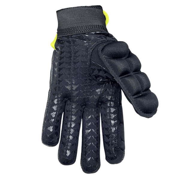 Guerilla | Guerilla Howler Glove Left Hand | Howler Glove Left Hand - Black/Yellow / 2XSmall | Total Hockey