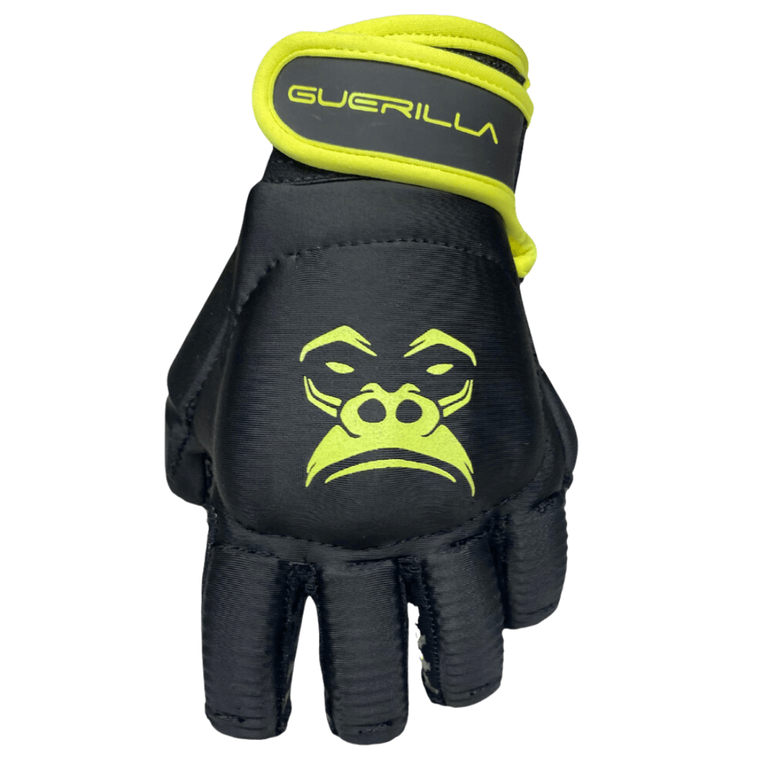 Guerilla | Guerilla Silver back Glove Left Hand | Silver back Glove Left Hand - Black/Yellow / 2XSmall | Total Hockey