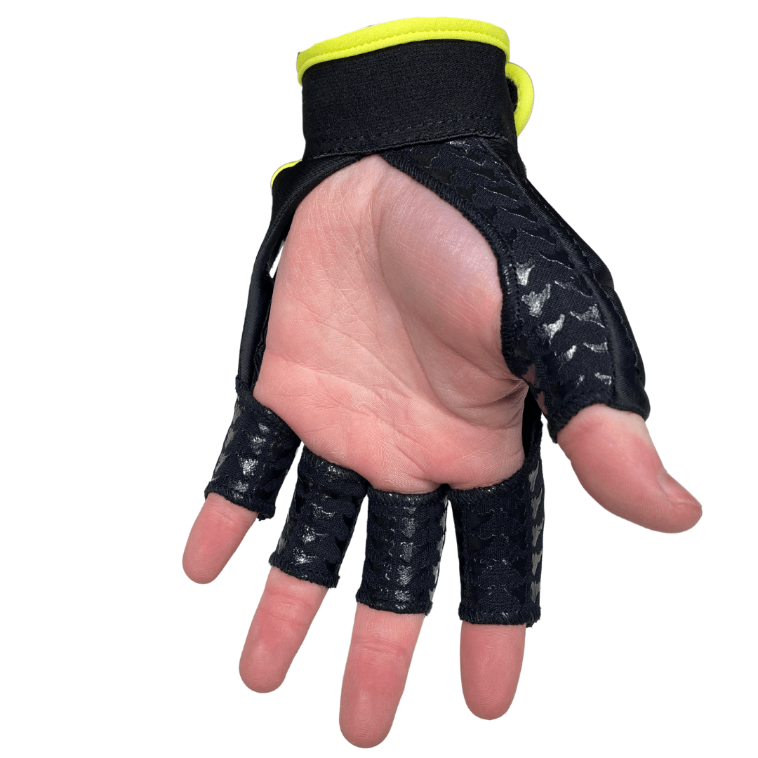 Guerilla | Guerilla Silver back Glove Left Hand | Silver back Glove Left Hand - Black/Yellow / 2XSmall | Total Hockey