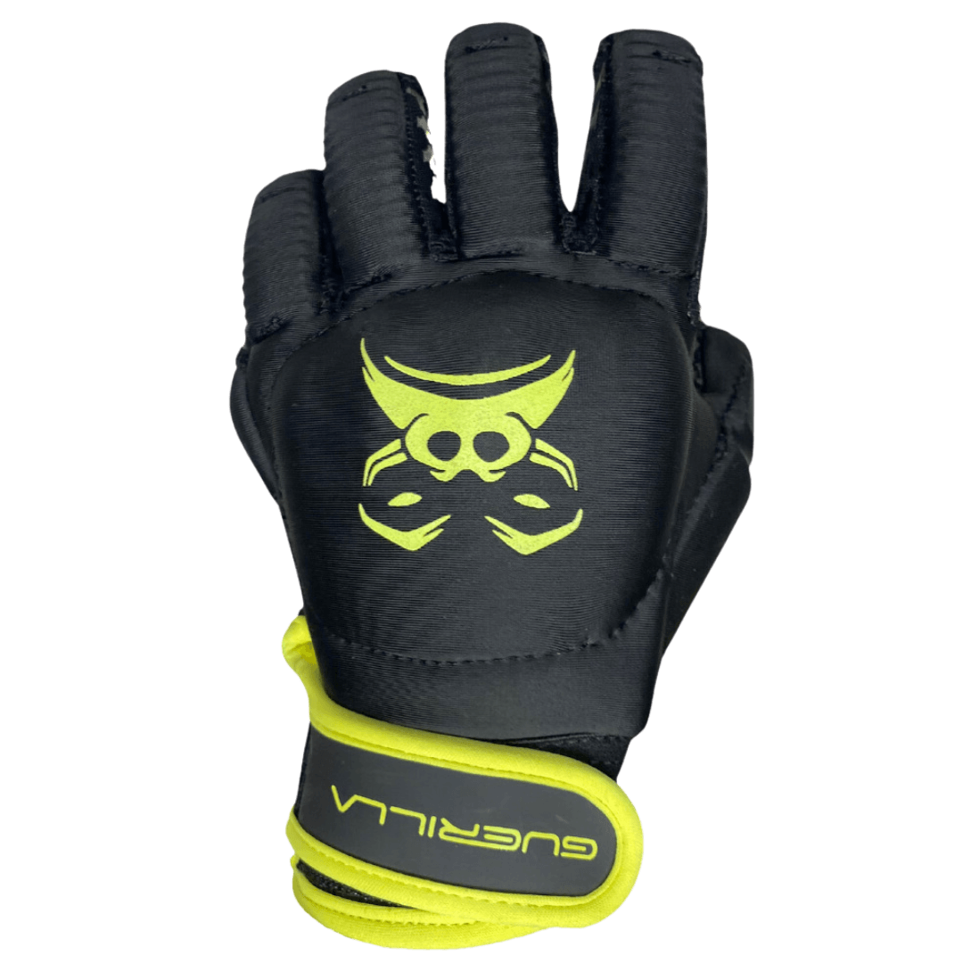 Guerilla | Guerilla Silver back Glove Right Hand | Silver back Glove Right Hand - Black/Yellow / 2XSmall | Total Hockey