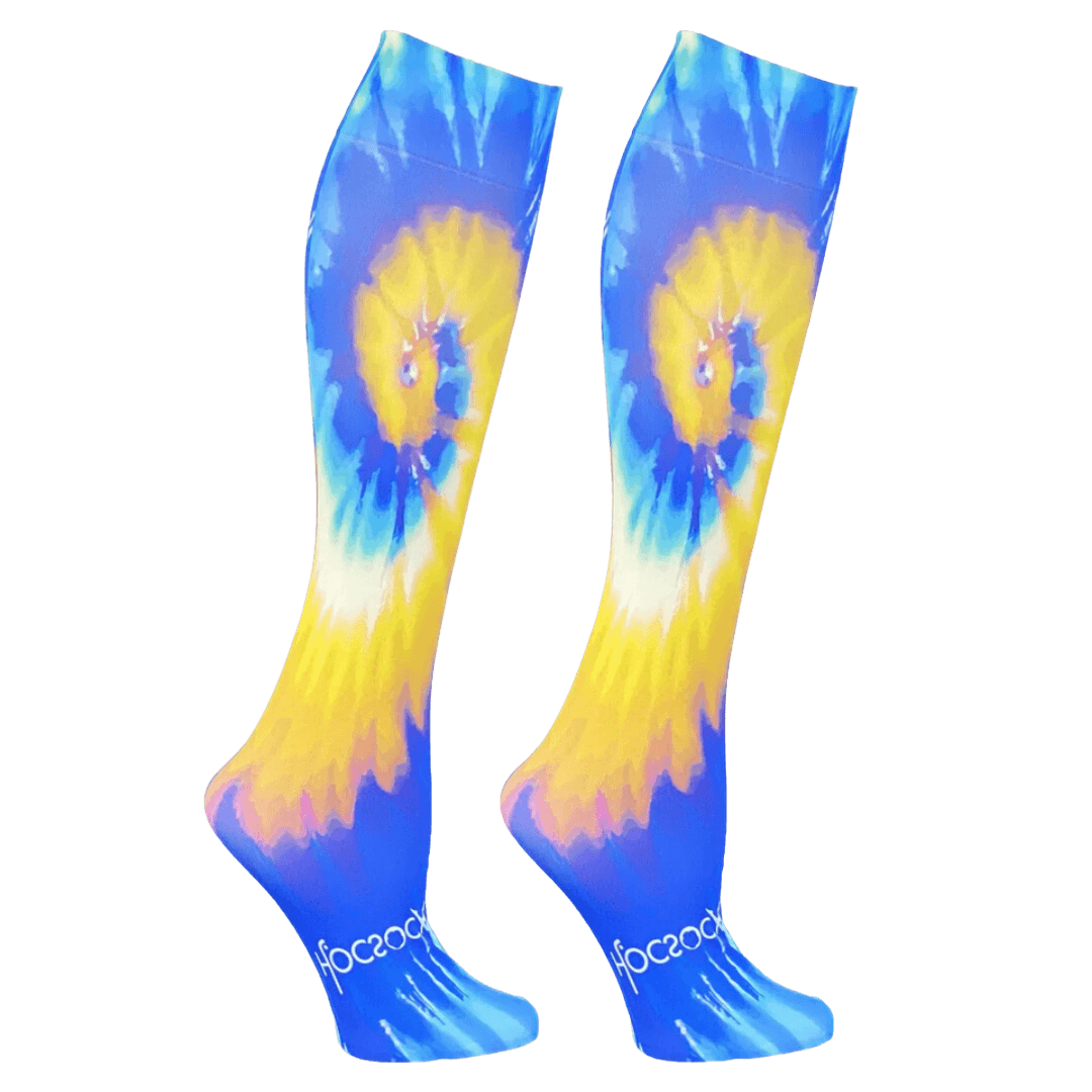 Psychedelic Blue Performance Liner Sport Socks