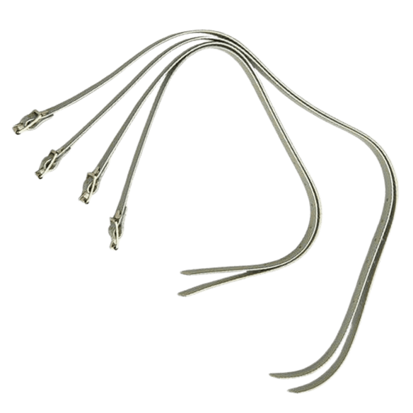 OBO | OBO Front Kicker Straps | Front Kicker Straps - Silver / Set | Total Hockey