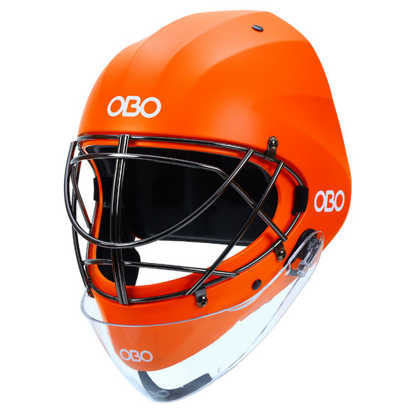 ABS Helmet Orange with Throat Guard