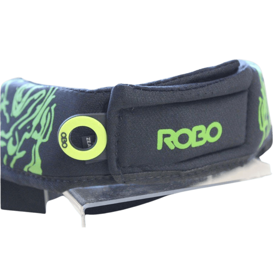 OBO | OBO RIBO Throat Guard with Bib | RIBO Throat Guard with Bib - Black/Green / One Size | Total Hockey