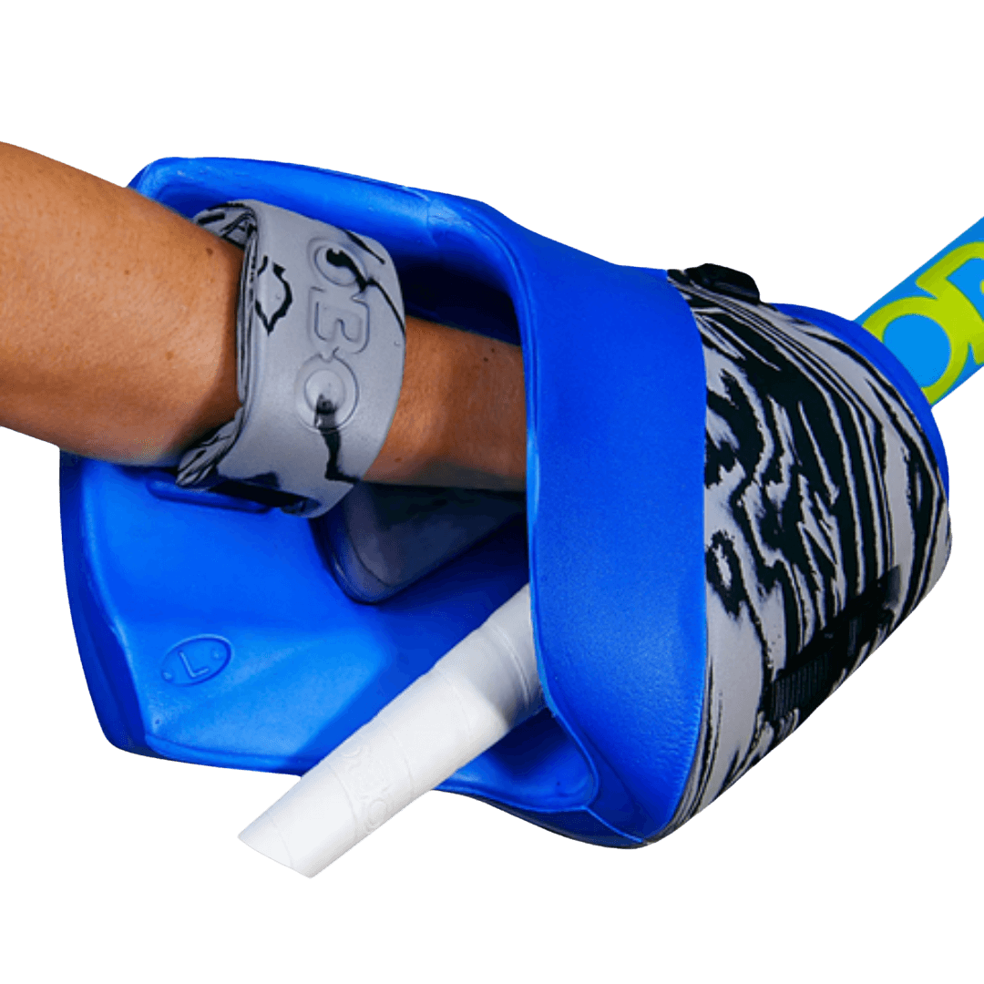 OBO | OBO ROBO PLUS Hand Protector Right Blue | ROBO PLUS Hand Protector Right Blue - Blue / Medium | Total Hockey