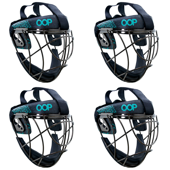 OOP | OOP FACE OFF Steel Face Protector - Pack Of 4 | FACE OFF Steel Face Protector - Pack Of 4 - Youth / Small | Total Hockey