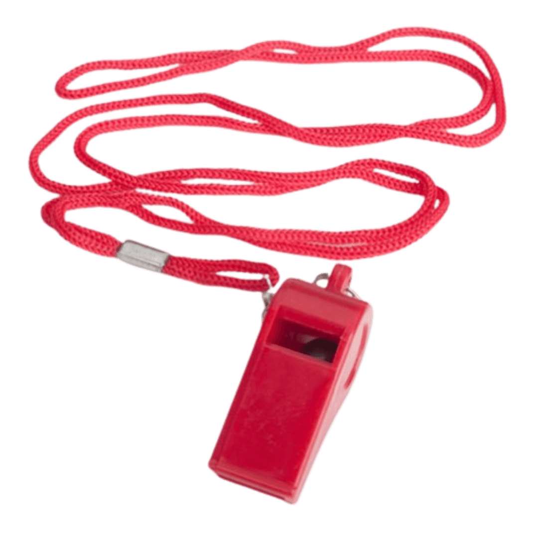 Precision Training | Precision Training Plastic Whistle with Lanyard | Plastic Whistle with Lanyard - Red | Total Hockey