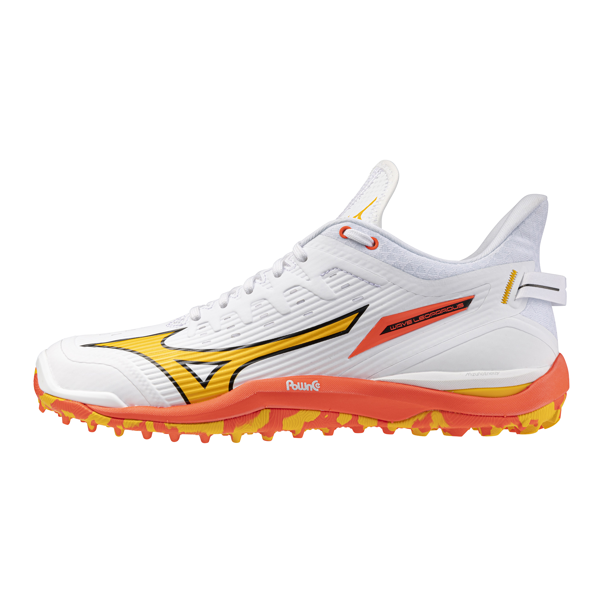 Mizuno | Mizuno Wave Leopardus White/Fiery Coral (2025) | Wave Leopardus White/Fiery Coral (2025) - EUR 36.5 | UK 4 | Total Hockey