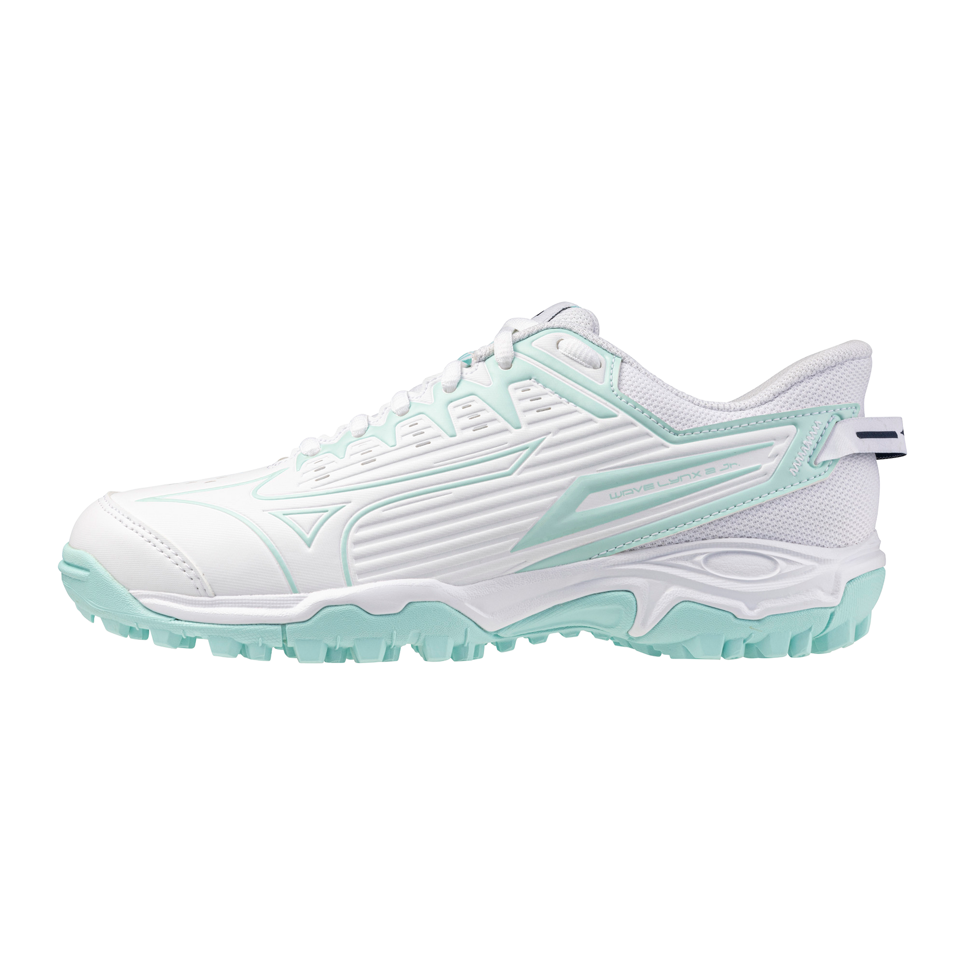 Mizuno | Mizuno Wave Lynx 2 White/Blue Tint Jr (2025) | Wave Lynx 2 White/Blue Tint Jr (2025) - EUR 32.5 | UK 1 | Total Hockey