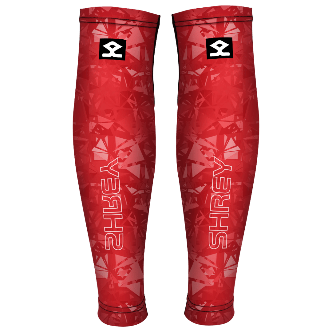 Shin Liners Shinliners Without Stirrup Red | Shrey Shinliner | Total-Hockey