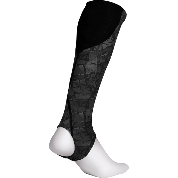 Shrey Hockey | Shrey Hockey Shinliners With Stirrup - Black | Shinliners With Stirrup - Black - Black / Senior | Total Hockey