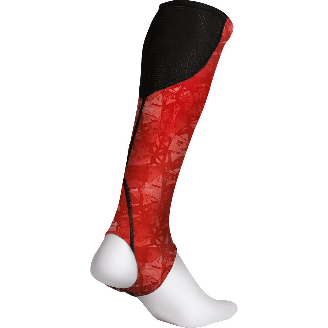 Shrey Hockey | Shrey Hockey Shin liners With Stirrup - Red | Shin liners With Stirrup - Red - Red / Senior | Total Hockey