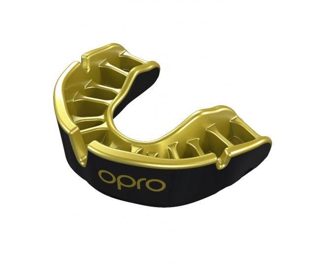 OPRO | OPRO Gold Gum Shield Gen 4 - Youth | Gold Gum Shield Gen 4 - Youth - Black / Gold | Total Hockey