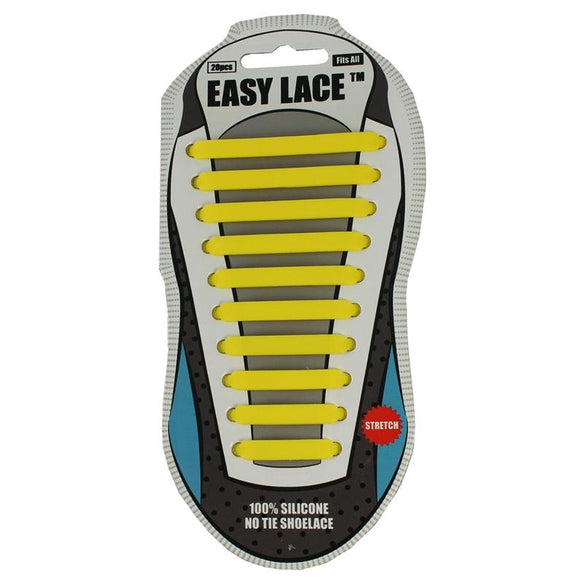 Easy Laces | Easy Laces Adult Silicone Laces | Adult Silicone Laces - Yellow | Total Hockey