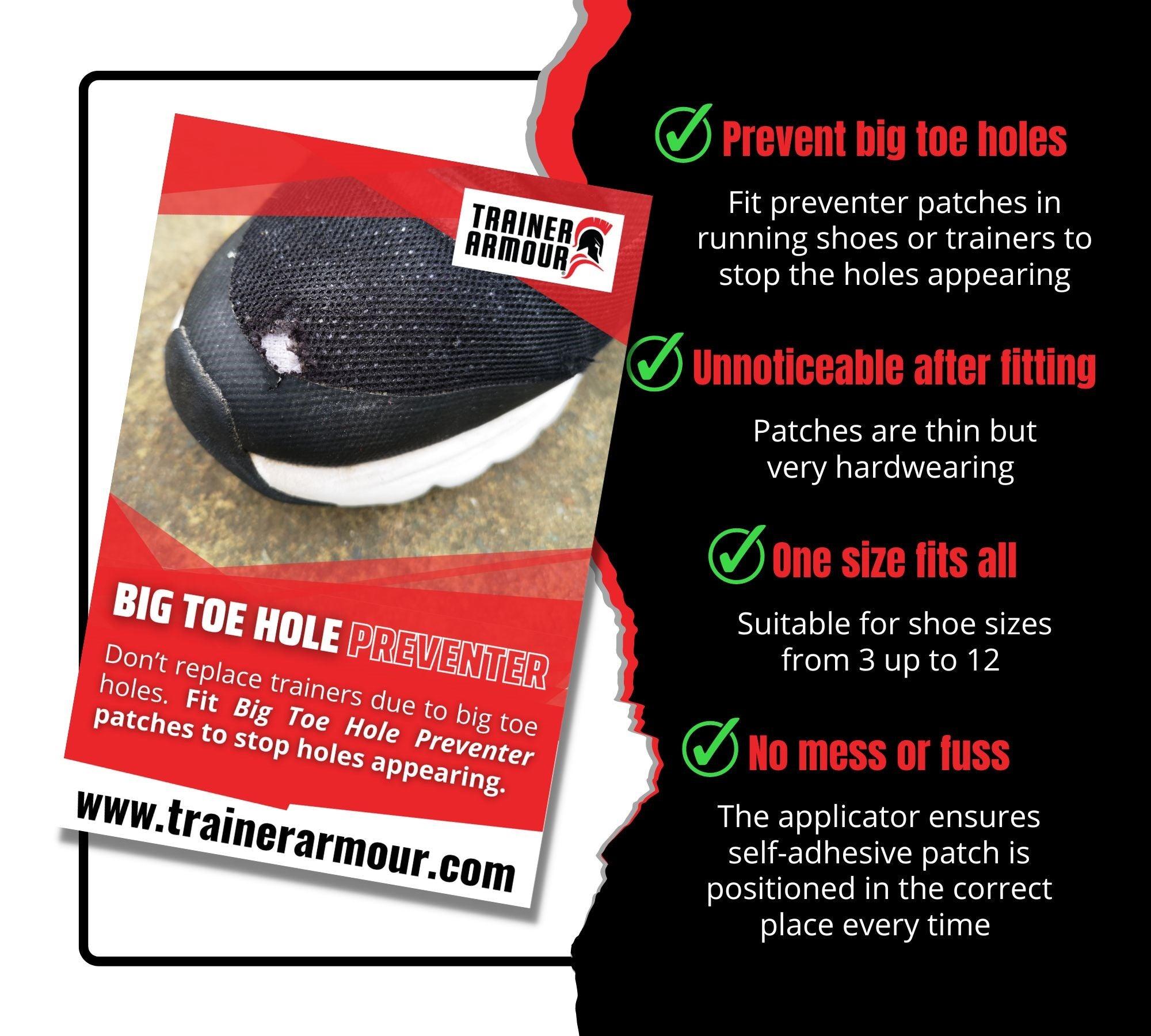 Big Toe Hole Preventer Patches